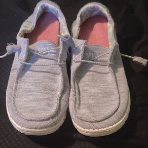Hey Dude Light Gray Moccasins